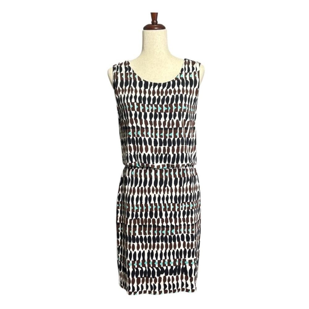 Lafayette 148 New York Sleeveless Patterned Mini Dress Size Small M0246